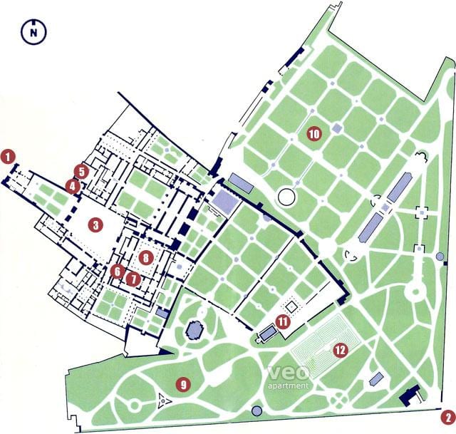 alcazar सेविला नक्शा