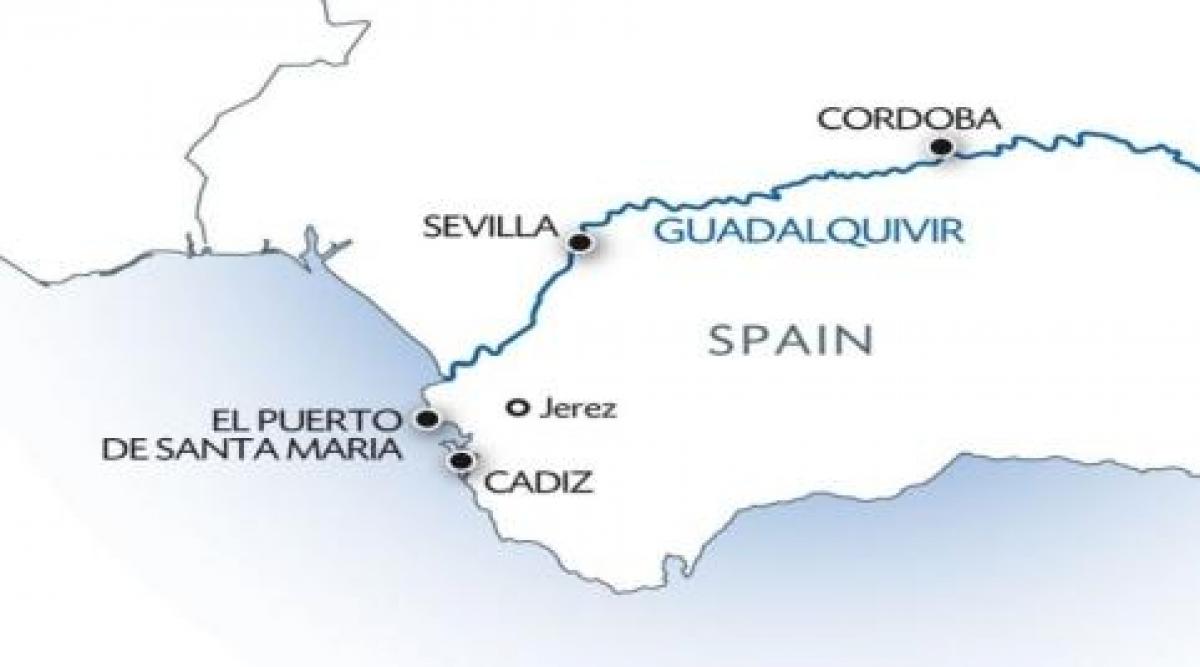 guadalquivir नक्शा