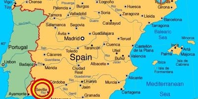 सेविला espana नक्शा