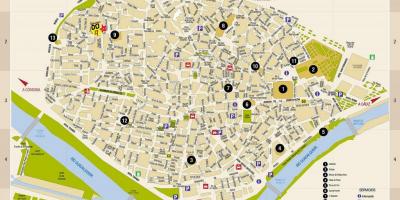 नक्शे की नि: शुल्क सड़क के नक्शे के लिए सेविला स्पेन