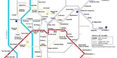 नक्शे के सेविला मेट्रो
